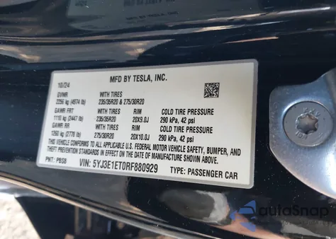2024 Tesla Model 3 Performance All-Wheel Drive z USA, uszkodzony, nr VIN 5YJ3E1ET0RF880929